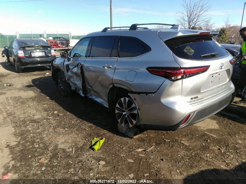 2020 TOYOTA HIGHLANDER XLE VIN: 5TDHZRBH2LS505555