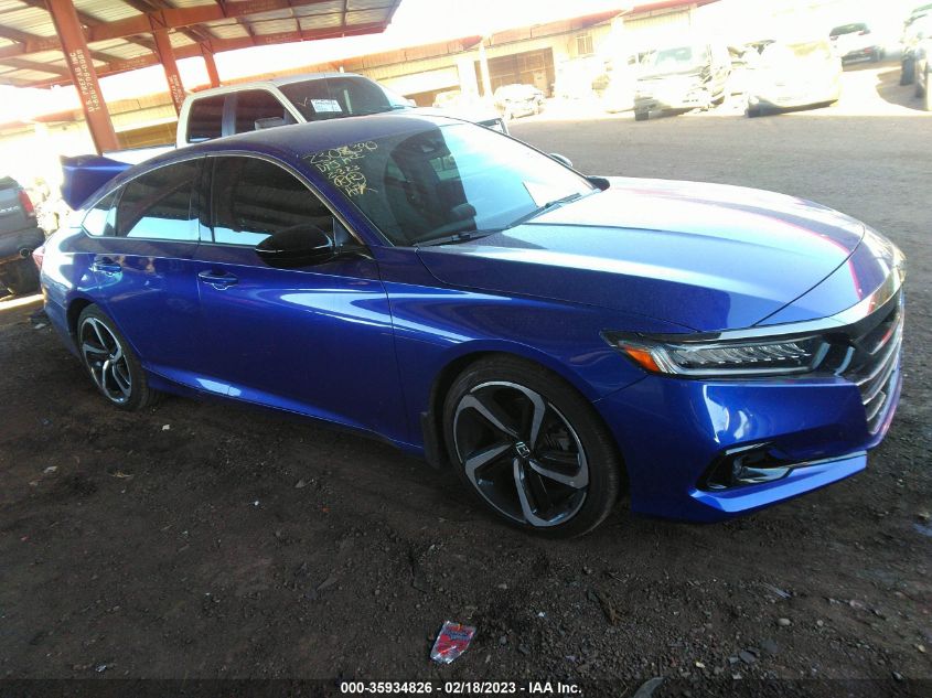 2022 HONDA ACCORD SEDAN SPORT VIN: 1HGCV1F39NA010986