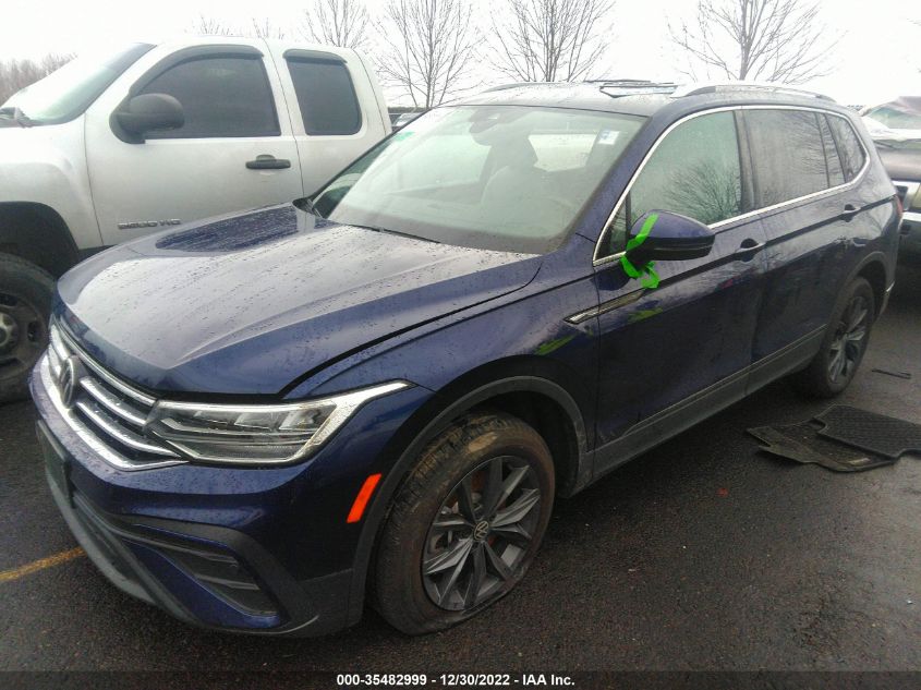 2022 VOLKSWAGEN TIGUAN SE VIN: 3VV2B7AX9NM021197