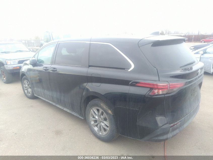 2022 TOYOTA SIENNA LE VIN: 5TDKRKEC1NS102456