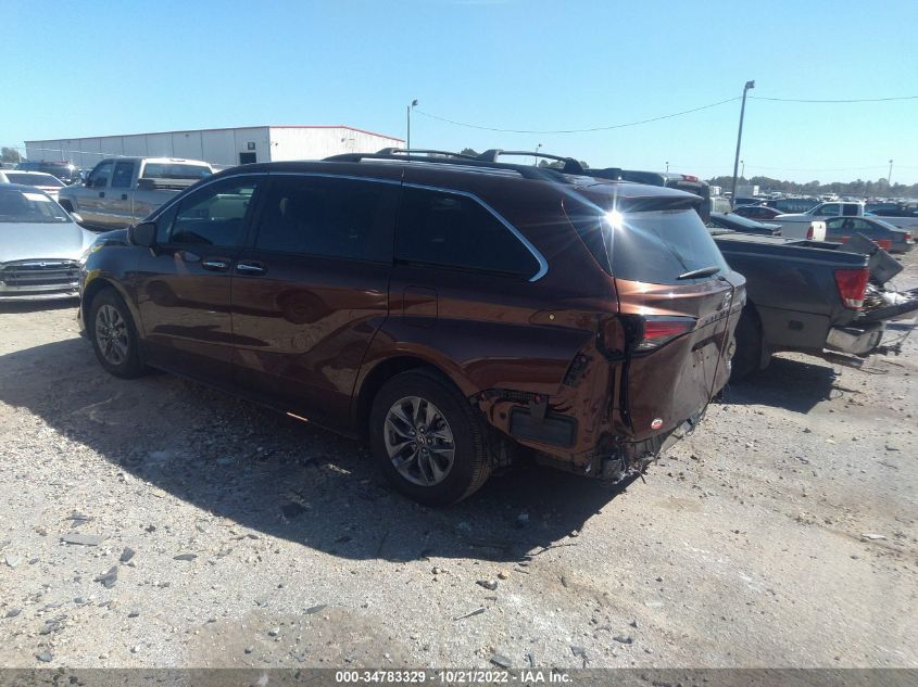 2022 TOYOTA SIENNA XLE VIN: 5TDYRKEC1NS083031