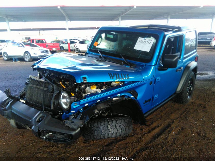 2022 JEEP WRANGLER WILLYS SPORT VIN: 1C4GJXAG2NW140412