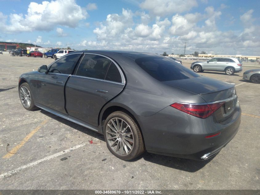 2022 MERCEDES-BENZ S-CLASS S 500 VIN: W1K6G6DB2NA089260