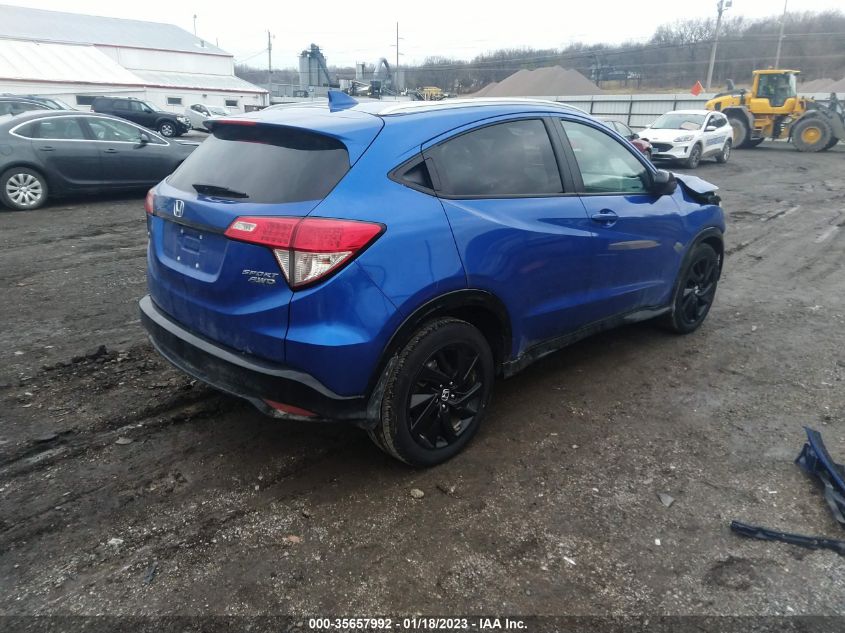 2022 HONDA HR-V SPORT VIN: 3CZRU6H11NM725214