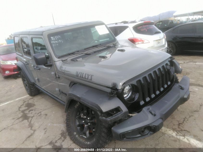 2022 JEEP WRANGLER UNLIMITED WILLYS VIN: 1C4HJXDG6NW156094