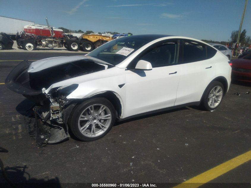 2022 TESLA MODEL Y LONG RANGE VIN: 7SAYGDEEXNF320240