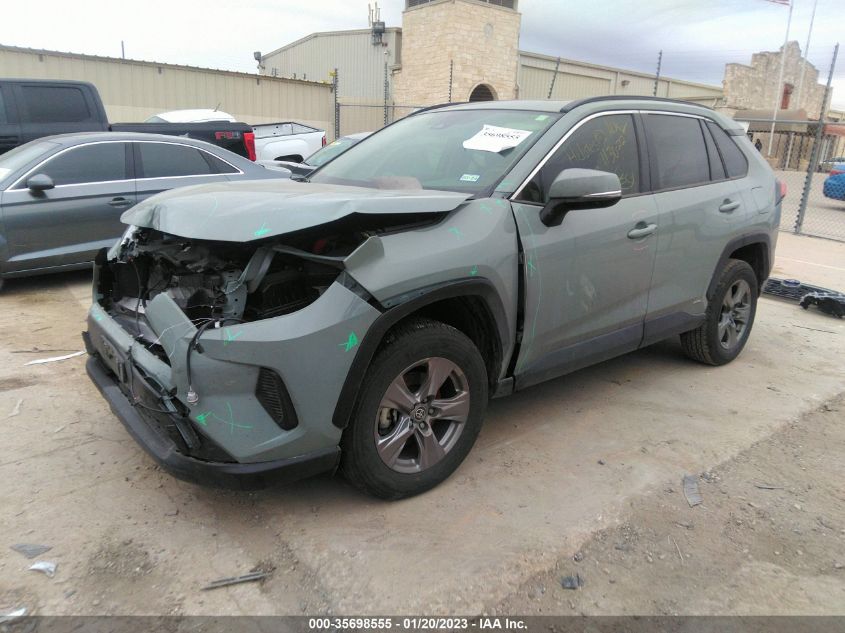 2022 TOYOTA RAV4 HYBRID XLE VIN: JTMRWRFV6ND143581
