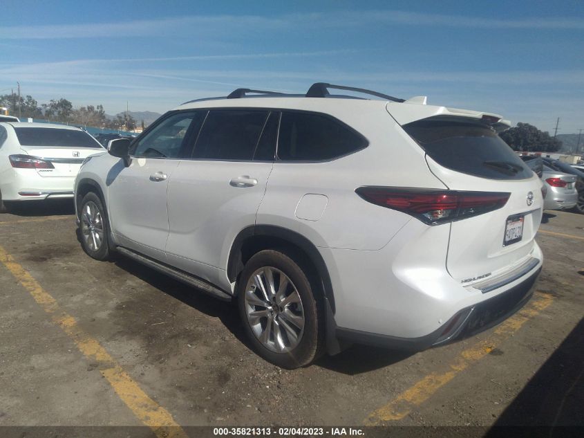 2022 TOYOTA HIGHLANDER LIMITED VIN: 5TDYZRAHXNS107255