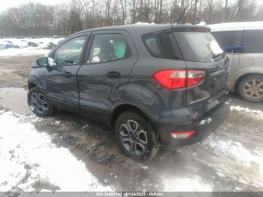 2022 FORD ECOSPORT S VIN: MAJ6S3FL7NC468729