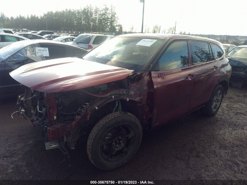 2022 TOYOTA HIGHLANDER HYBRID LE VIN: 5TDBBRCH6NS071474