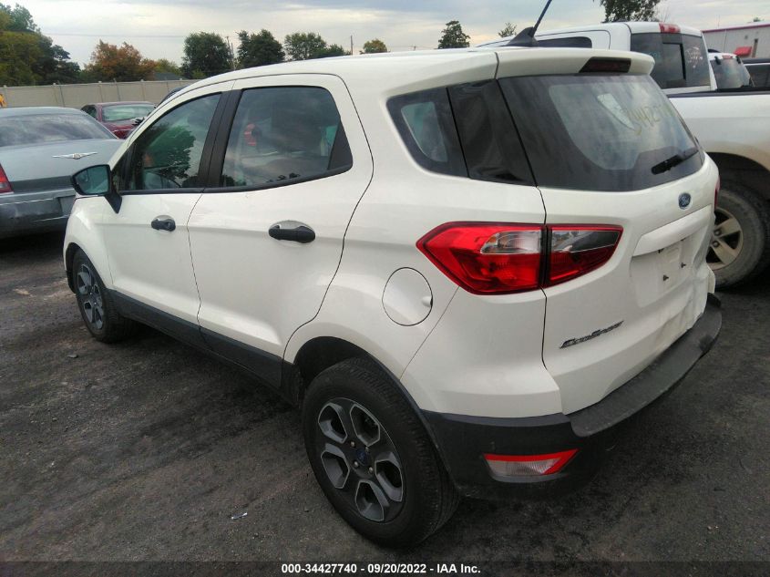 2021 FORD ECOSPORT S VIN: MAJ3S2FE8MC418936