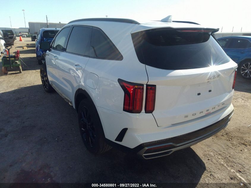 2022 KIA SORENTO SX VIN: 5XYRK4LF7NG100350