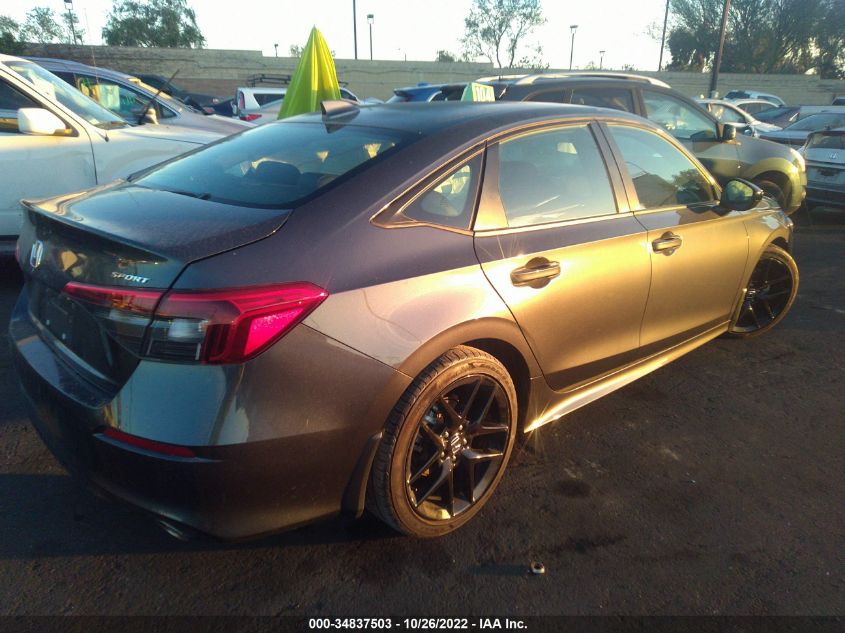 2022 HONDA CIVIC SEDAN SPORT VIN: 2HGFE2F50NH536736