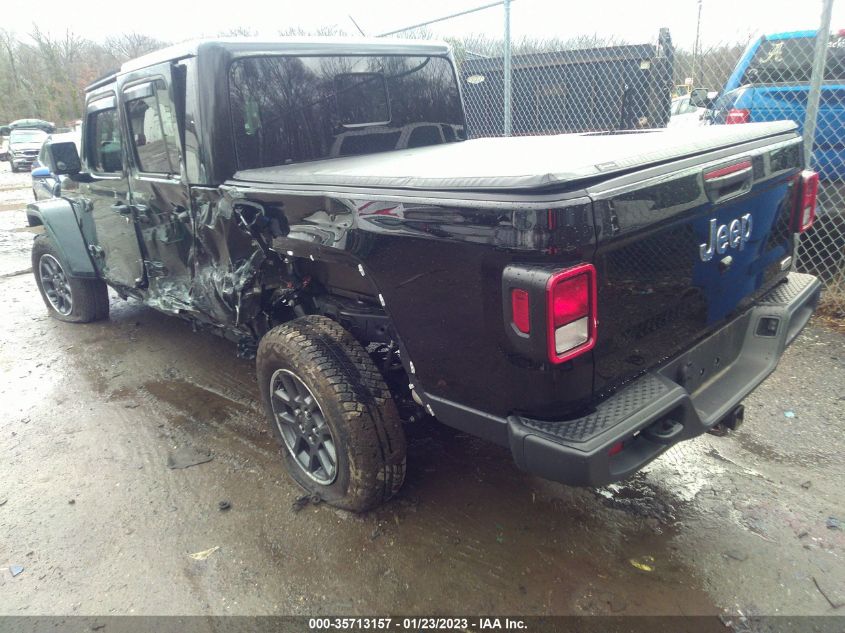 2022 JEEP GLADIATOR OVERLAND VIN: 1C6HJTFG5NL106611