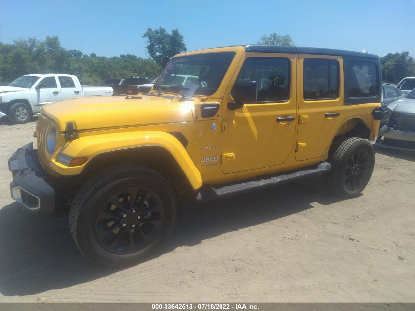 2021 JEEP WRANGLER 4XE UNLIMITED SAHARA VIN: 1C4JJXP66MW784255