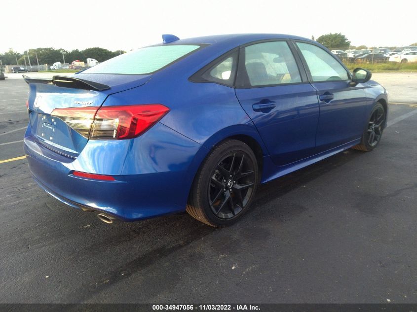 2022 HONDA CIVIC SEDAN SPORT VIN: 2HGFE2F51NH543324