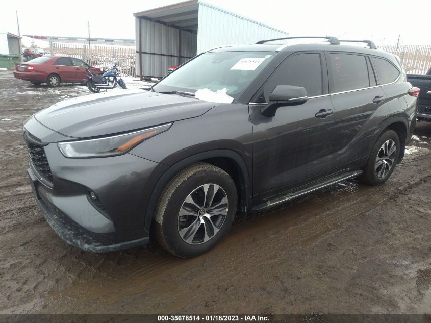 2021 TOYOTA HIGHLANDER XLE VIN: 5TDHZRBH1MS083358