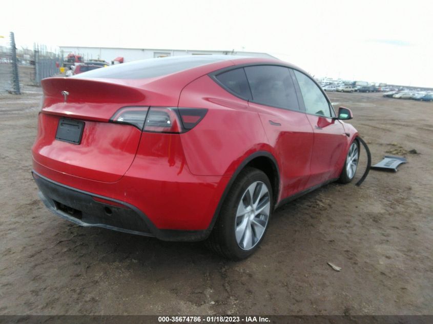 2022 TESLA MODEL Y LONG RANGE VIN: 7SAYGDEEXNA012451