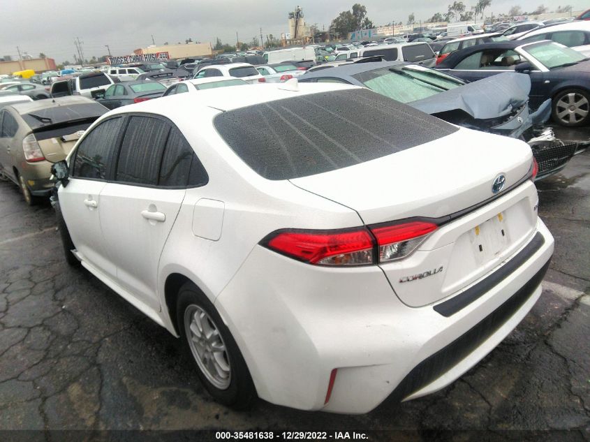 2022 TOYOTA COROLLA HYBRID LE VIN: JTDEAMDE5NJ053682
