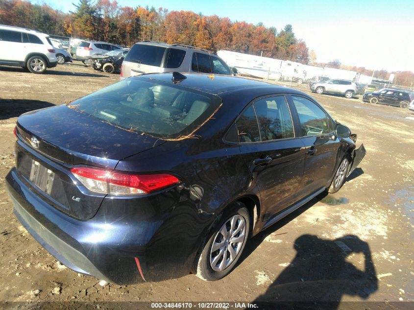 2021 TOYOTA COROLLA LE VIN: 5YFEPMAE4MP159649