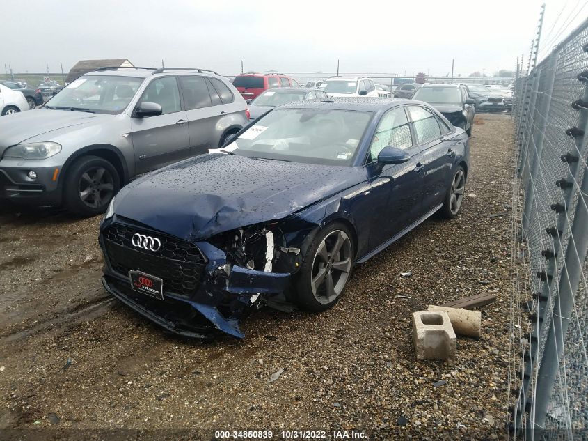 2021 AUDI A4 SEDAN S LINE PREMIUM PLUS VIN: WAUEAAF48MA067008