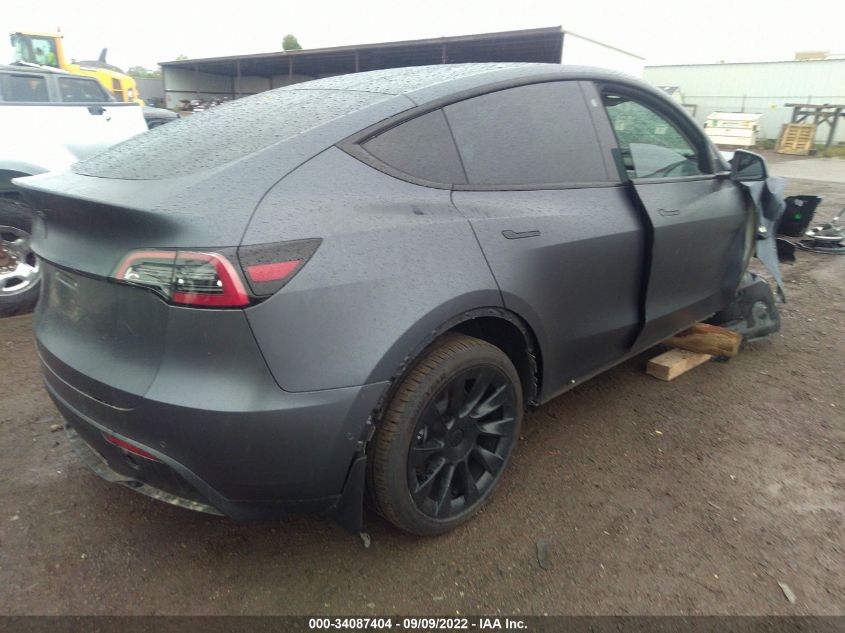 2021 TESLA MODEL Y LONG RANGE VIN: 5YJYGDEE9MF275531