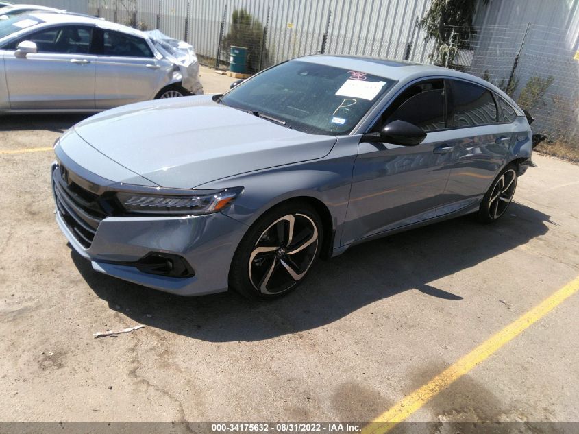 2021 HONDA ACCORD SEDAN SPORT VIN: 1HGCV2F36MA002610