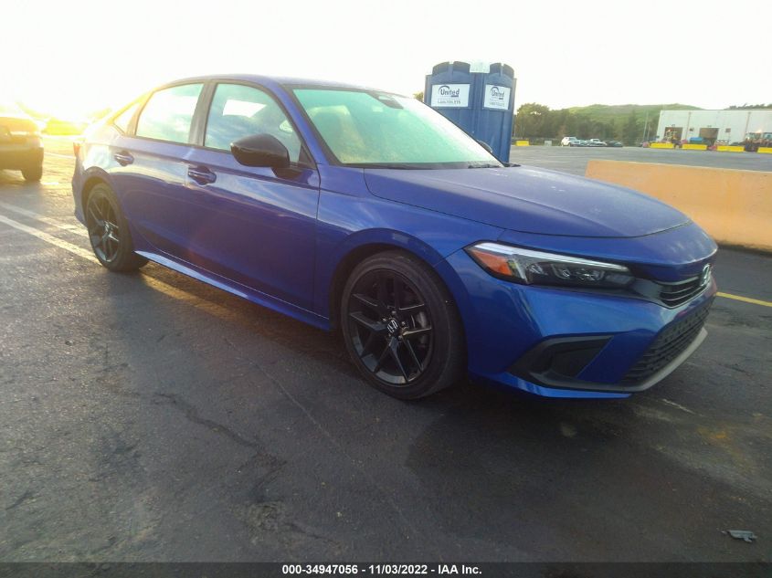 2022 HONDA CIVIC SEDAN SPORT VIN: 2HGFE2F51NH543324