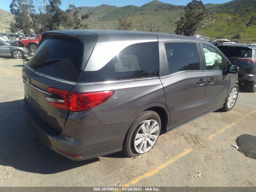 2022 HONDA ODYSSEY LX VIN: 5FNRL6H20NB010799