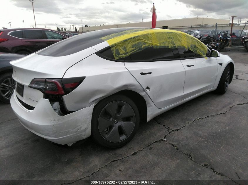 2022 TESLA MODEL 3 LONG RANGE VIN: 5YJ3E1EB8NF349429