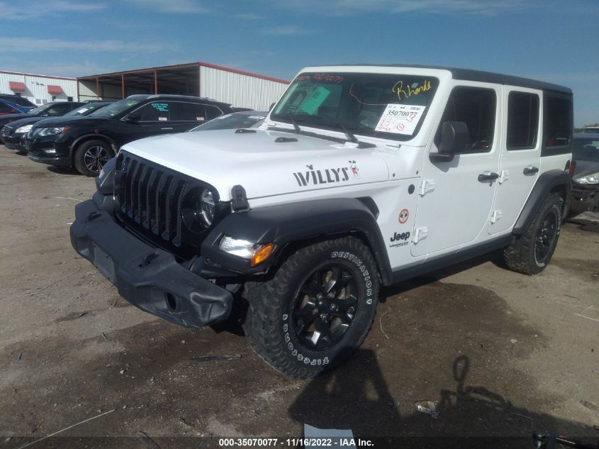 2020 JEEP WRANGLER UNLIMITED WILLYS VIN: 1C4HJXDN5LW170063