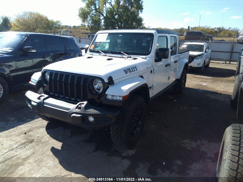 2021 JEEP GLADIATOR WILLYS SPORT VIN: 1C6HJTAG0ML536309