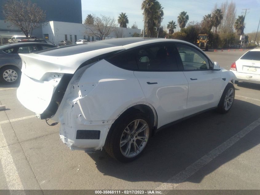 2022 TESLA MODEL Y LONG RANGE VIN: 7SAYGDEE0NF556816