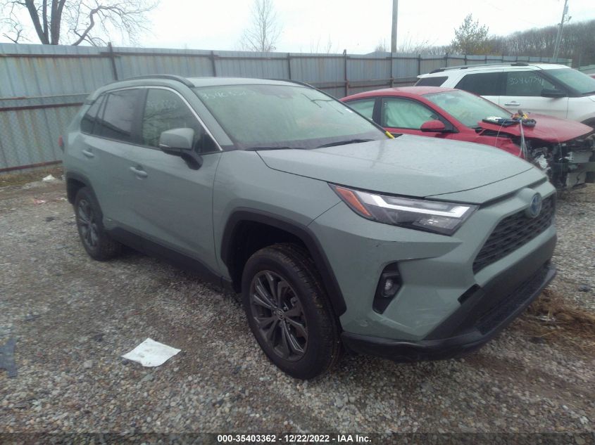 2022 TOYOTA RAV4 HYBRID XLE PREMIUM VIN: JTMB6RFV1ND076826
