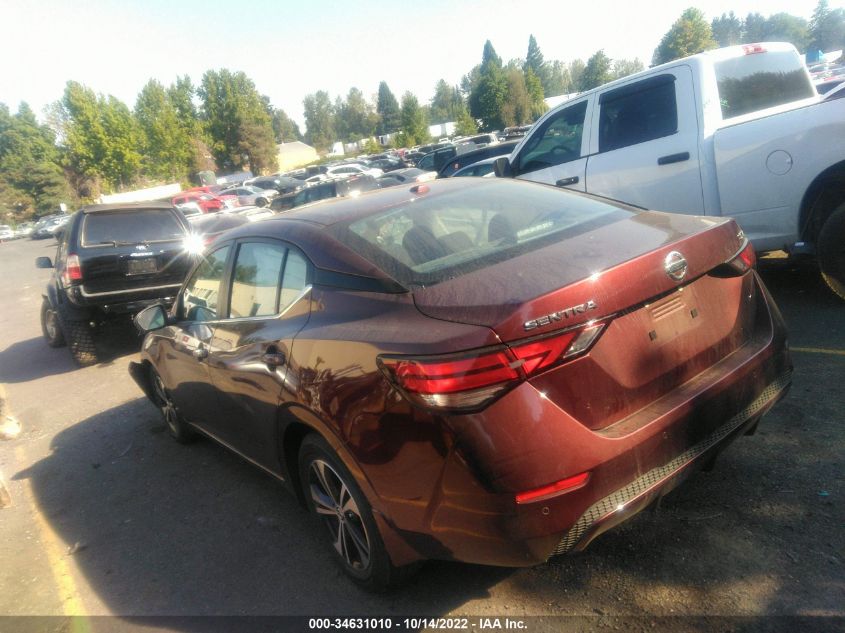 2022 NISSAN SENTRA SV VIN: 3N1AB8CV1NY229145
