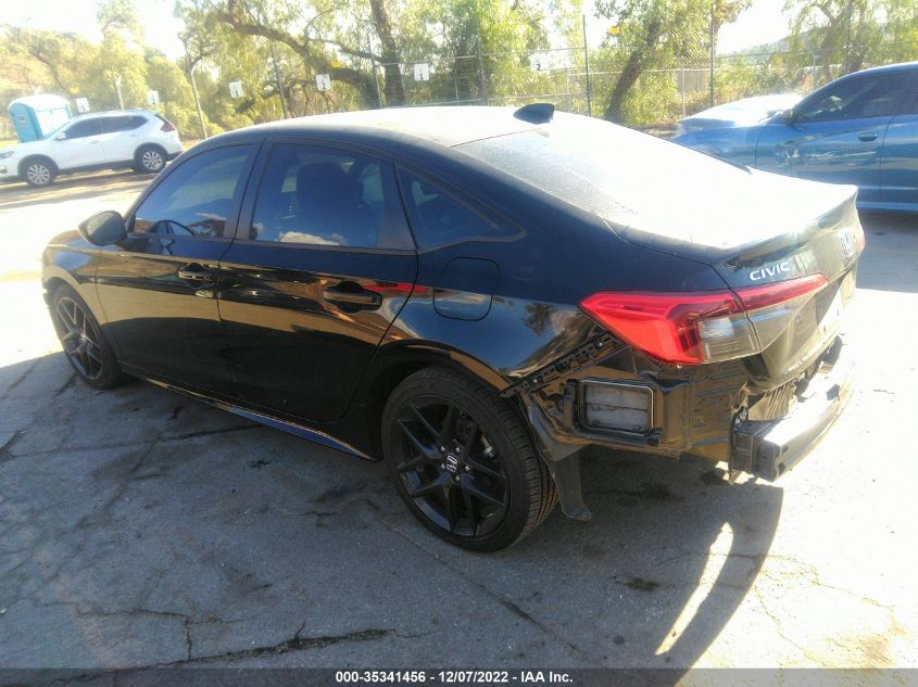 2022 HONDA CIVIC SEDAN SPORT VIN: 2HGFE2F5XNH531625