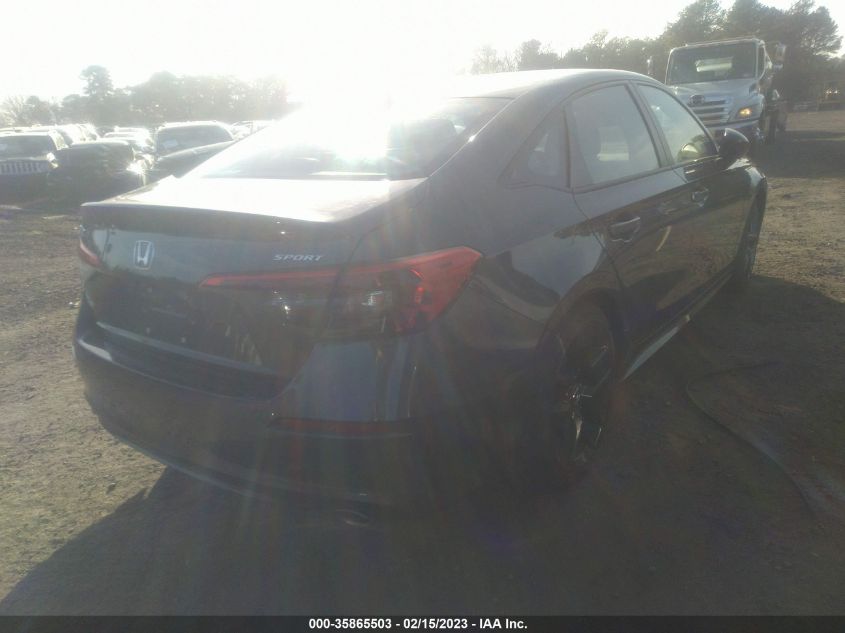 2022 HONDA CIVIC SEDAN SPORT VIN: 2HGFE2F58NH584727