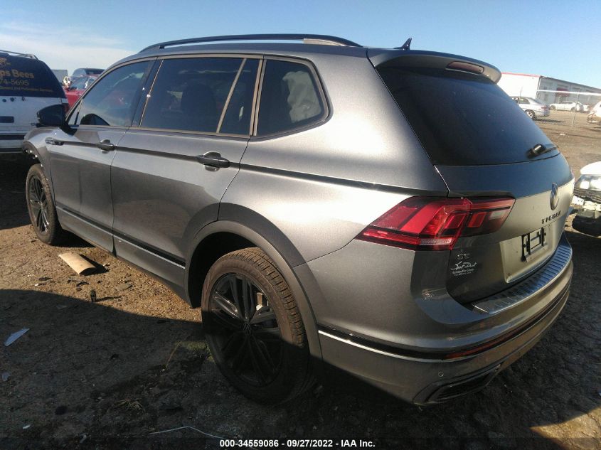 2022 VOLKSWAGEN TIGUAN SE R-LINE BLACK VIN: 3VVCB7AX2NM104586