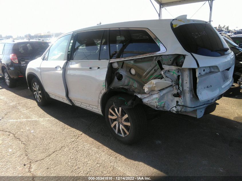 2021 HONDA PILOT EX VIN: 5FNYF5H31MB025543
