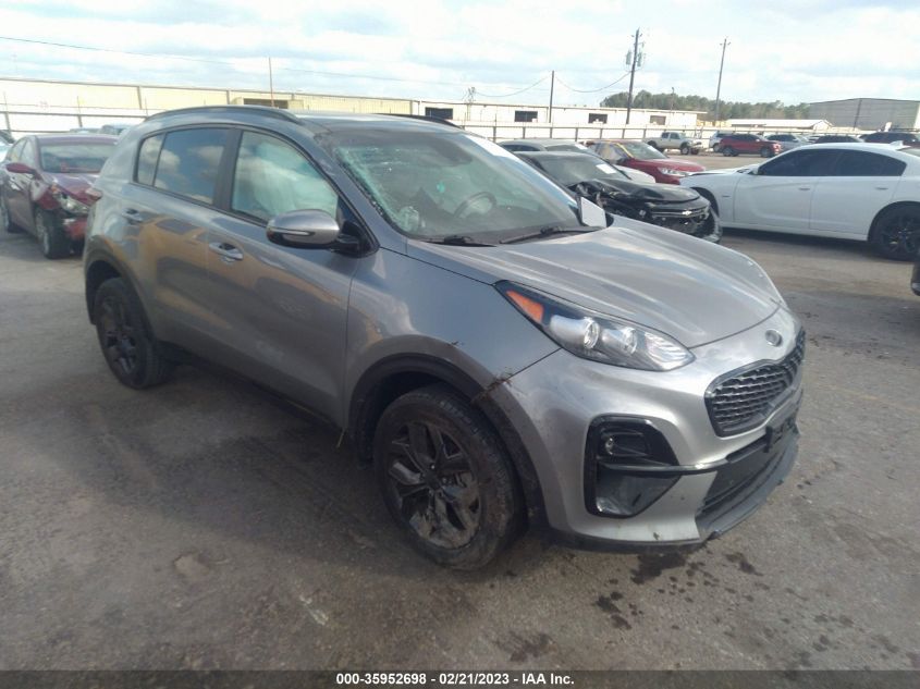 2022 KIA SPORTAGE NIGHTFALL VIN: KNDP63AC6N7008223