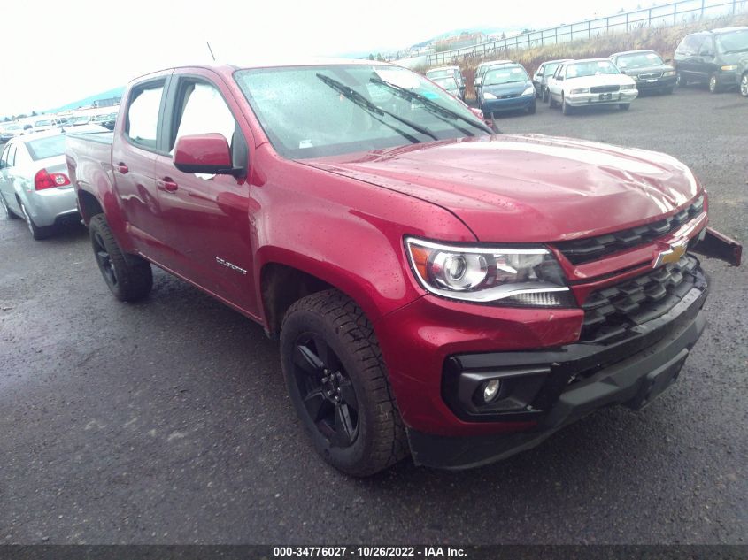 2021 CHEVROLET COLORADO 4WD LT VIN: 1GCGTCEN4M1109377