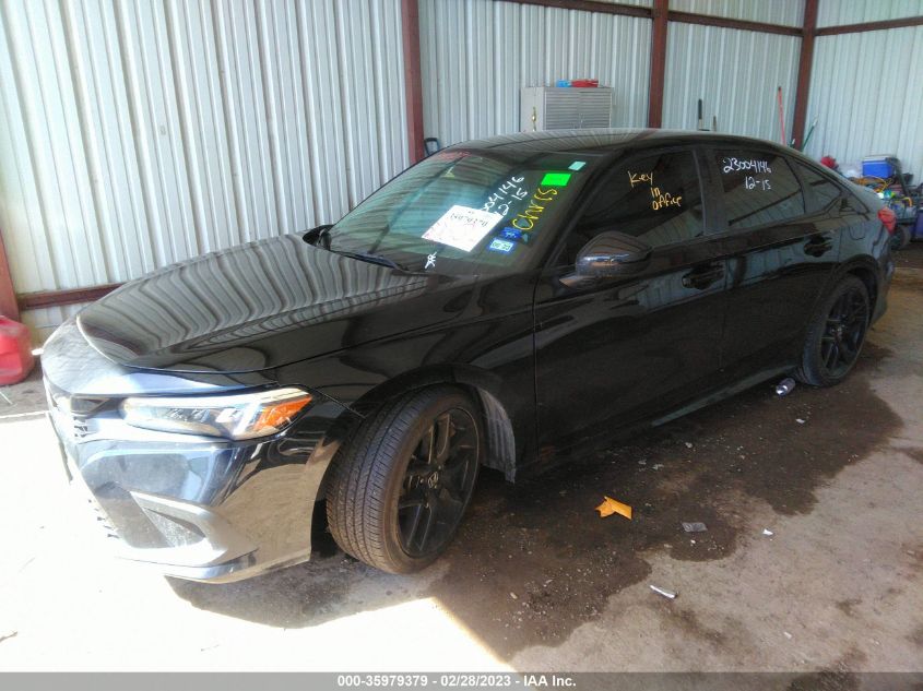 2022 HONDA CIVIC SEDAN SPORT VIN: 2HGFE2F57NH534465