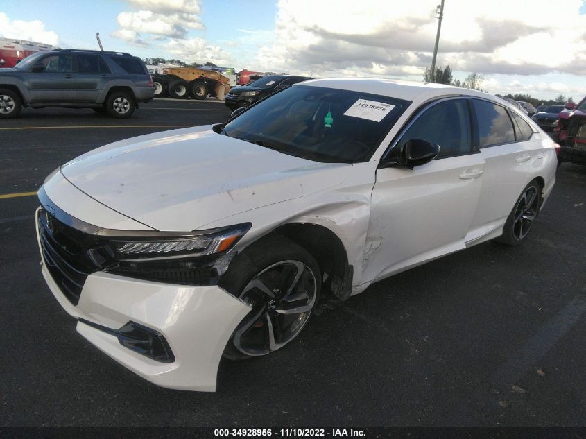2022 HONDA ACCORD SEDAN SPORT VIN: 1HGCV1F32NA001689