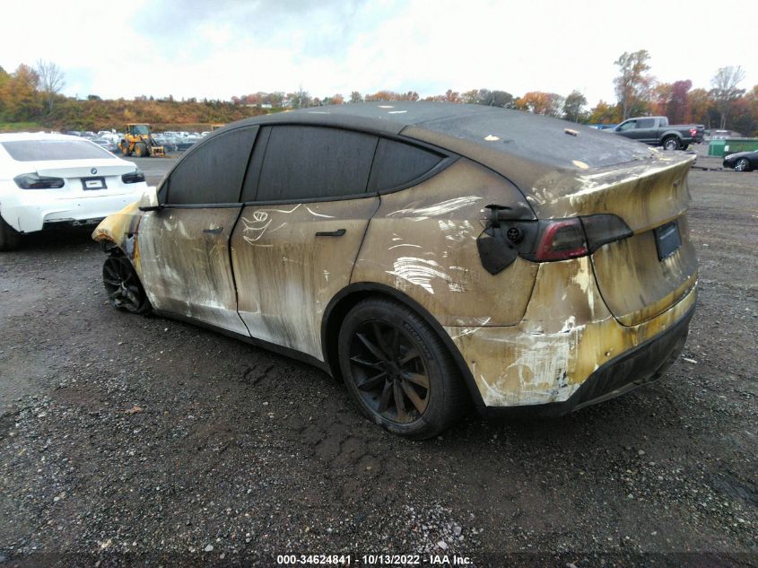 2022 TESLA MODEL Y LONG RANGE VIN: 7SAYGAEE5NF521218