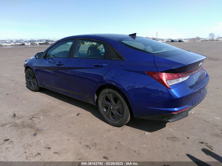 2022 HYUNDAI ELANTRA HYBRID BLUE VIN: KMHLM4AJ7NU016420
