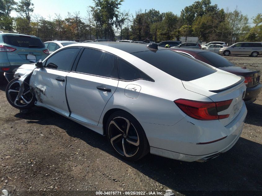 2021 HONDA ACCORD SEDAN SPORT VIN: 1HGCV1F3XMA105488