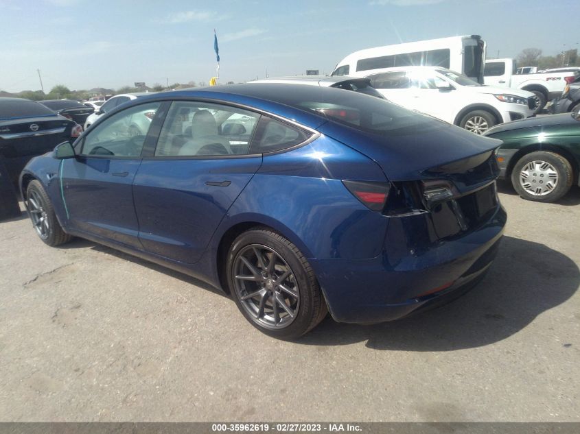 2022 TESLA MODEL 3 LONG RANGE VIN: 5YJ3E1EB1NF119862