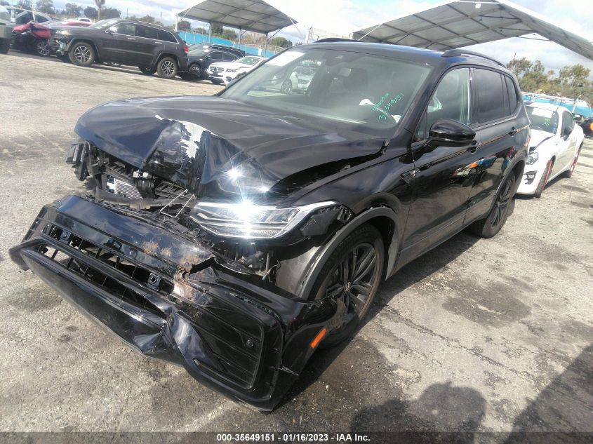 2022 VOLKSWAGEN TIGUAN SE R-LINE BLACK VIN: 3VVCB7AX6NM100007