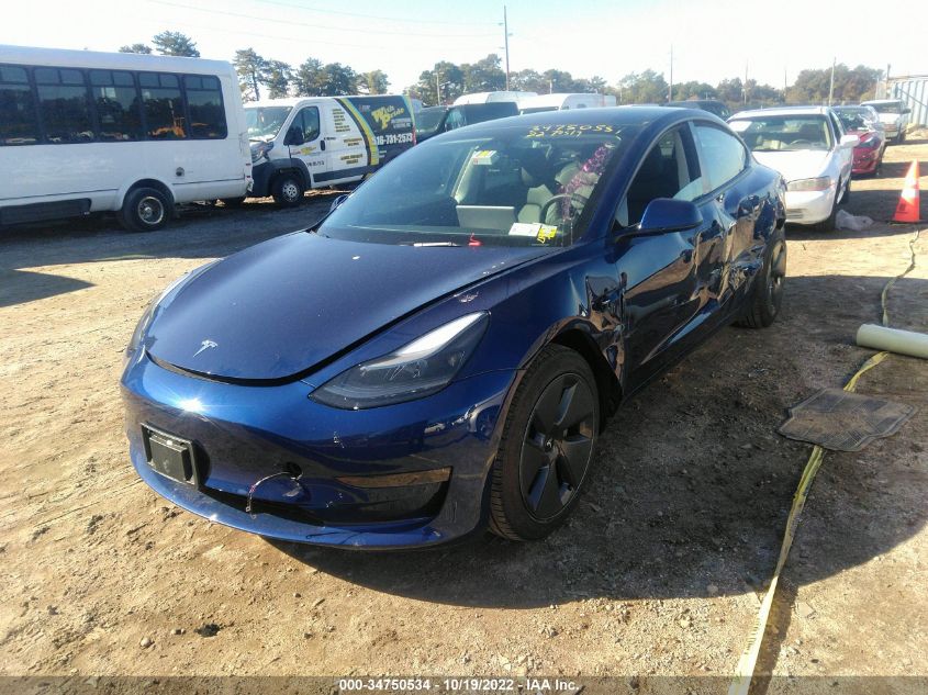 2022 TESLA MODEL 3 LONG RANGE VIN: 5YJ3E1EB2NF288062