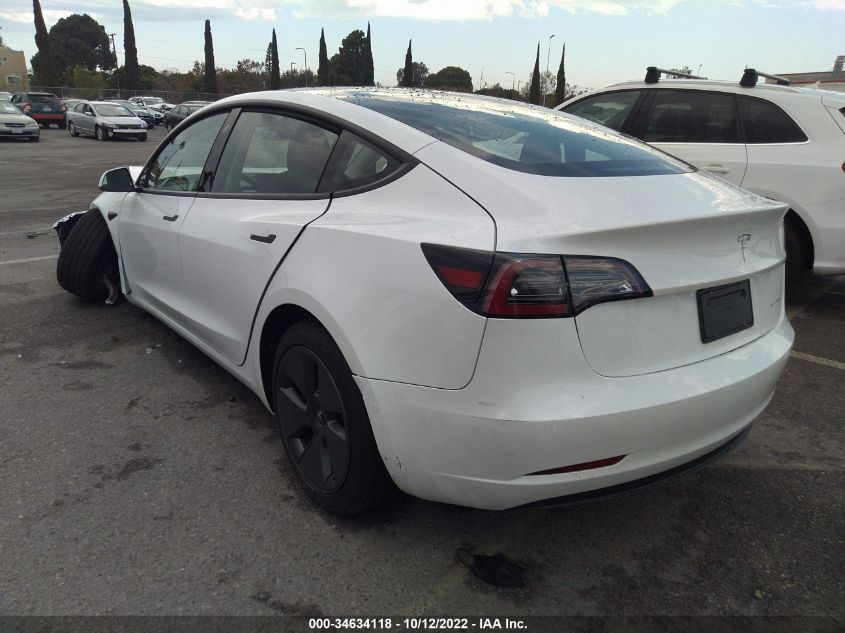 2022 TESLA MODEL 3 LONG RANGE VIN: 5YJ3E1EB0NF236798